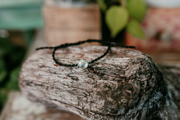 Black Mustard Seed Faith Tie Bracelet