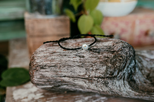 Black Mustard Seed Faith Tie Bracelet