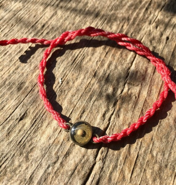 Red Mustard Seed Faith Tie Bracelet