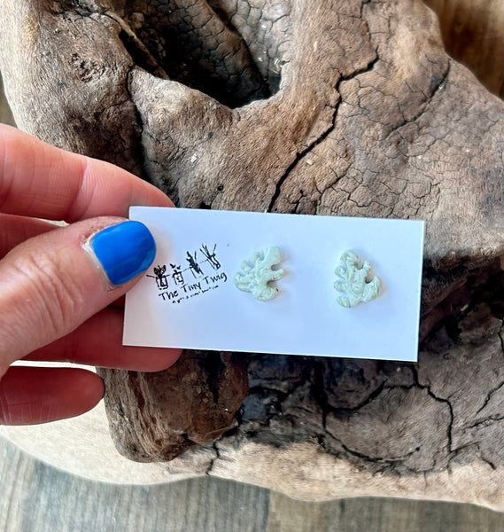 Monstera Leaf Post Earrings