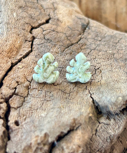 Monstera Leaf Post Earrings