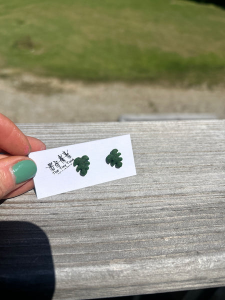 Monstera Leaf Post Earrings