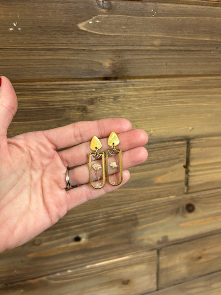 Baby’s Breath Gold Drop Earrings