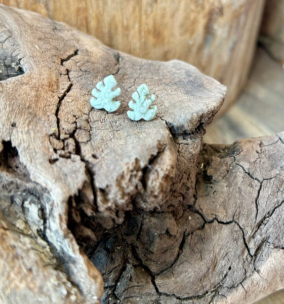 Monstera Leaf Post Earrings