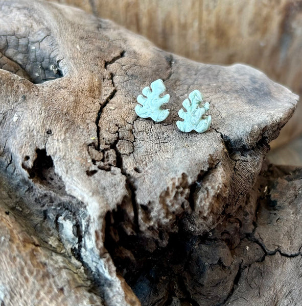 Monstera Leaf Post Earrings
