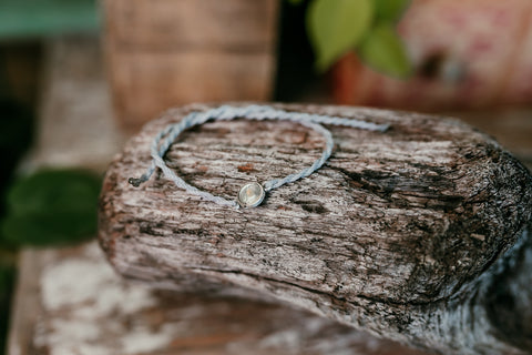 Gray Mustard Seed Faith Bracelet