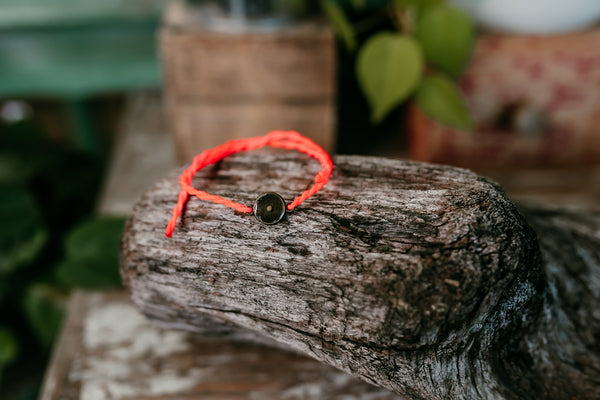 Fluorescent Pink Mustard Seed Faith Tie Bracelet