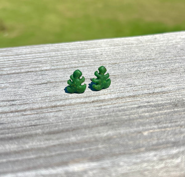 Monstera Leaf Post Earrings