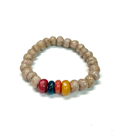 Stacker Bracelet for Birth Month Flower Beads