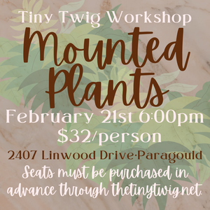 February 21st Mounted Plant Workshop