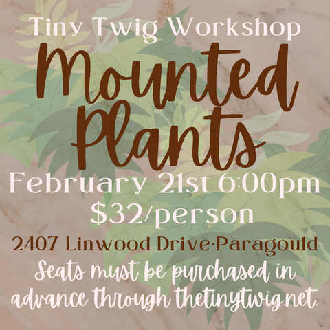 February 21st Mounted Plant Workshop