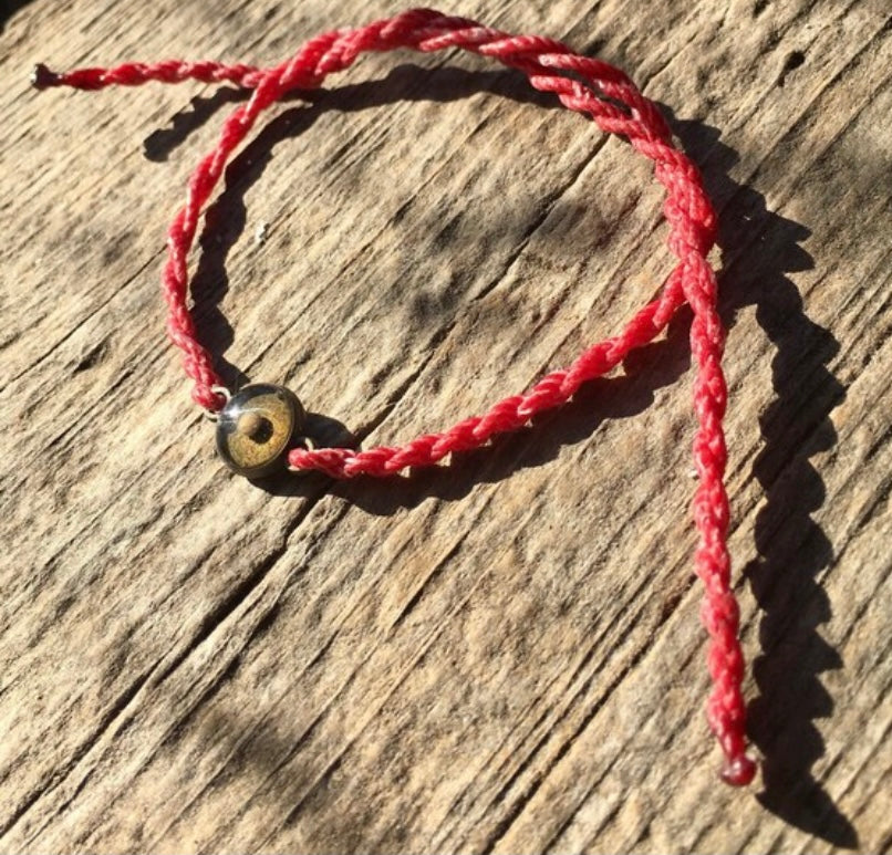 Red Mustard Seed Faith Tie Bracelet