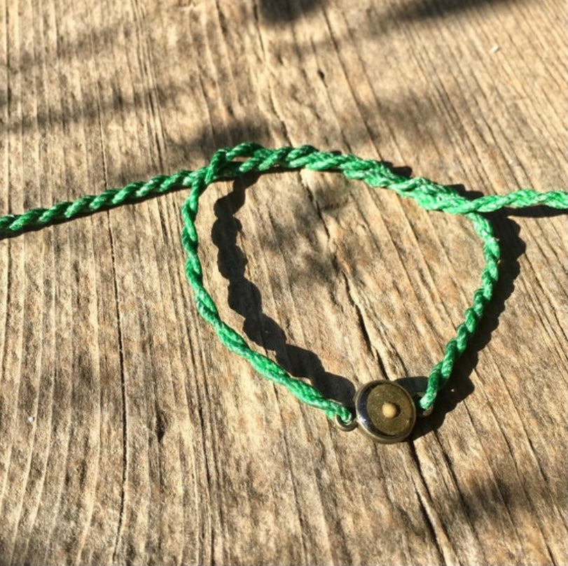 Green Mustard Seed Faith Tie Bracelet