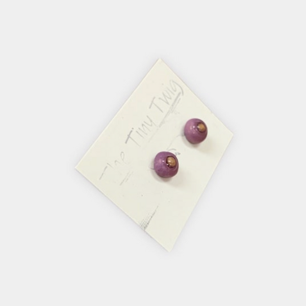 Purple Mustard Seed Faith Post Earrings